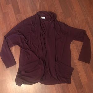 2X Open Front Long Cardigan